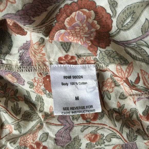Love The Label Botanical Boho Top - Sz M - Picture 5 of 6